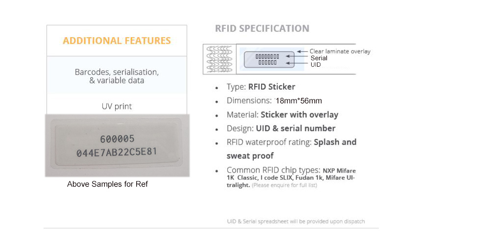 RFID PP band UID Printing
