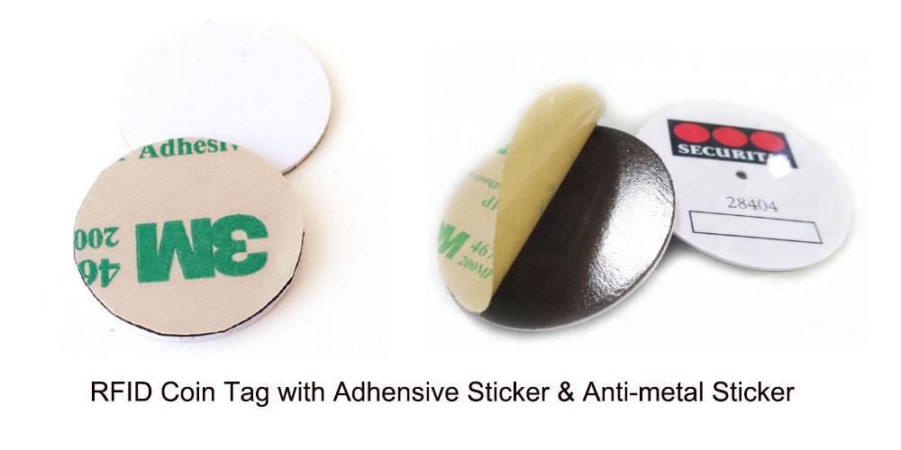 1 RFID Coin Tag with Sticker