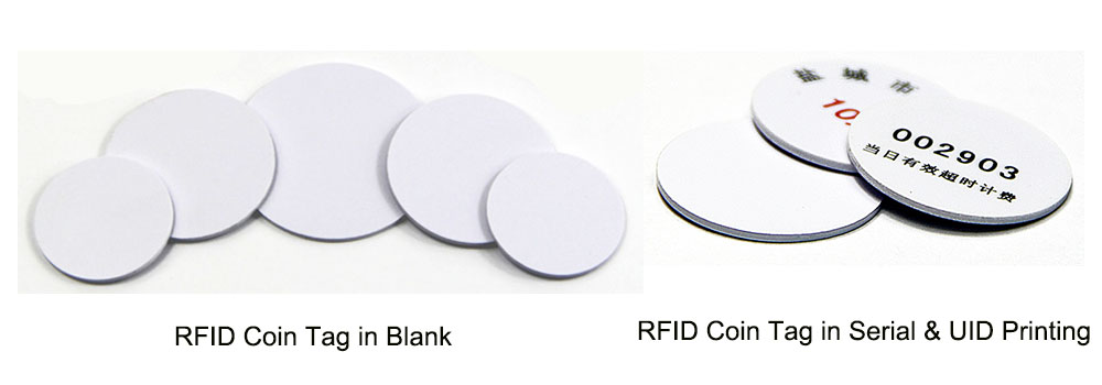 RFID Coin Tag in number printing