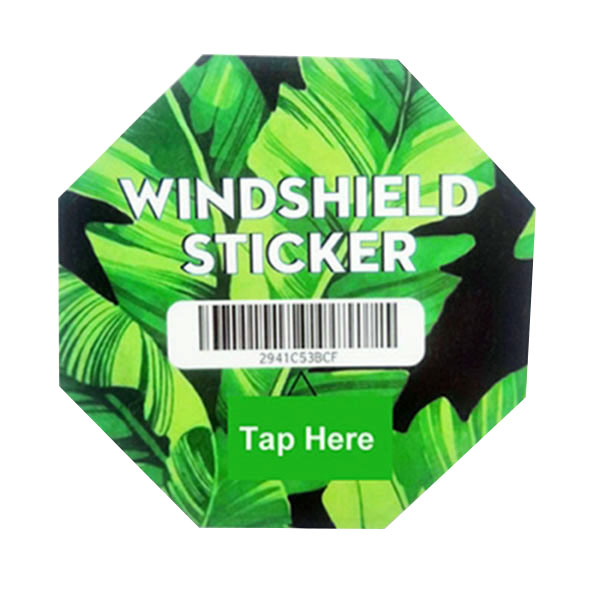 RFID windshield sticker