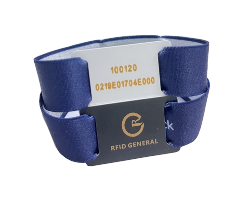 RG elasitc wristband bracelet with hard PVC card
