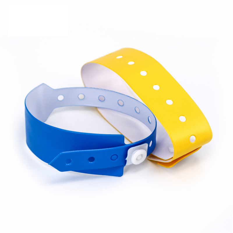 plastic RFID Bracelet Waterproof Customized 13 56MHz F08 PVC Vinyl RFID Wristband